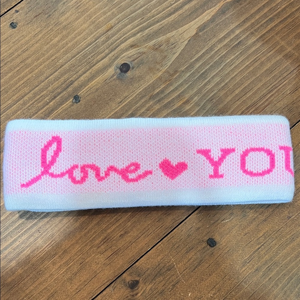 Love Your Melon Pink and White Knit Headband